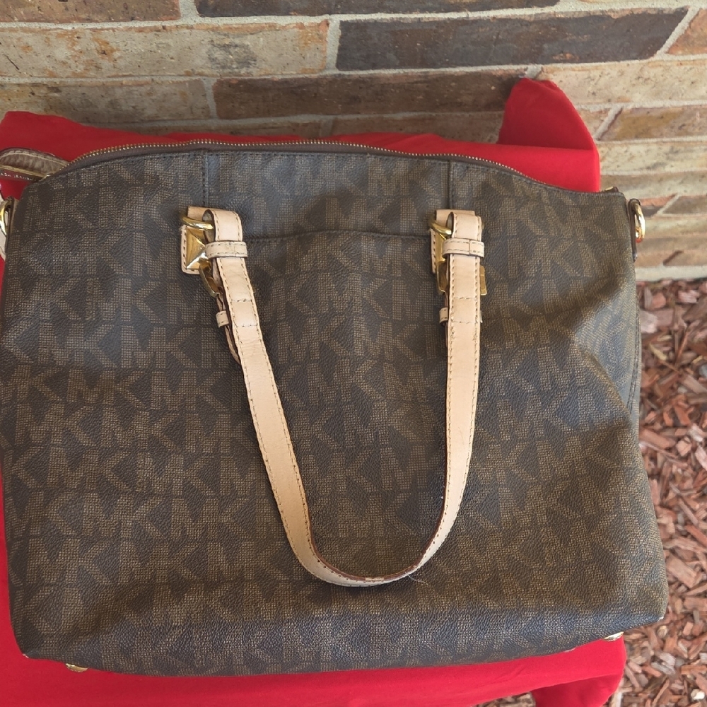 MK Brown Monogram Tote Bag - Picture 3 of 16